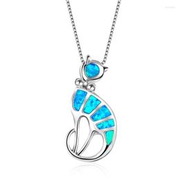 Pendant Necklaces Unique Personality Alloy Necklace Lucky Civet Blue Women Wedding Birthday Christmas Party Jewelry GiftPendant