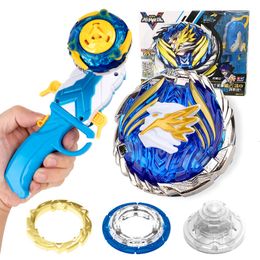 Spinning Top Gyro Toy Metal Non Stop Battle Spinning Top with One-button 180 degree Flip Launcher for Child toy 230225