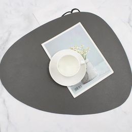 Table Mats Heat Lnsulation Waterproof Placemat Non Slip Bowl Washable Set Tableware Pad Leather Kitchen Accessories 50%