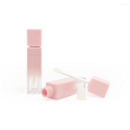 Speicherflaschen 30pcs 8ml rosa/goldene Quadratlippenstift -Röhrchen Concealer Flüssiglipglossrohr leere Lipgloss -Membranglasur