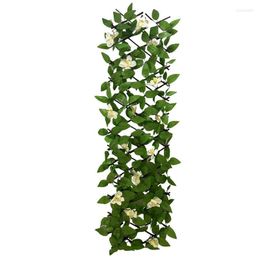 Decorative Flowers Fence For Garden Privacy Screen Artificial Hedges Balcony Patio Outdoor Single Sided Leaves