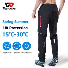 Cycling Pants Spring Summer Mens Cycling Pants S-4XL Size Breathable Perspirable Reflective Bicycle Pants Long Sports Bike Trousers Ciclismo 230224