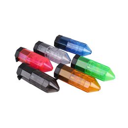 Smoking Colourful Plastic Pen Style Portable Mini Dry Herb Tobacco Stash Case Grind Spice Miller Grinder Crusher Grinding Chopped Hand Muller Cigarette Holder