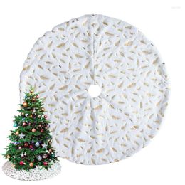 Christmas Decorations Tree Skirt Faux Fur Plush Ornaments Round Base Mat Indoor Outdoor Party Holiday