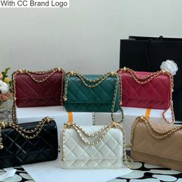 CC Cross Body Original Quality Classic Sheepskin Flap Bag Designer Women Chains Cross Body Bags Luxuries Designers Cover Shoulder Bags With Box C075