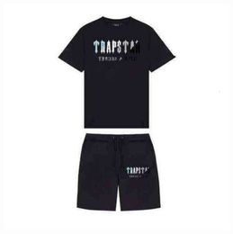 Trapstar mens shorts and t shirt set Tracksuits designer couples Towel Embroidery letter men's sets Womens Round Neck Trap Star Sweatshirt fst87