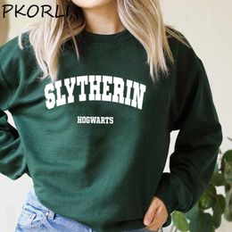 Womens Hoodies Sweatshirts Wizard Houses Crewneck Sweatshirt Letter Print Vintage Hoodie Unisex Oversize Spring Autumn Streetwear 230224