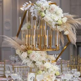 DEcor 90cm)Gorgeous crystal chandelier table centerpiece chandelier frame wedding centerpiece table top imake794