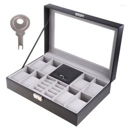 Watch Boxes Jewellery Display Container 8 2 Slots Grids For Ring Ear Stud Earrings