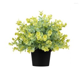 Decorative Flowers Artificial Plants Fake Mini Potted Plant Small Greenery Decor For Indoor Home Farmhouse Bedroom Shelf Office Desk