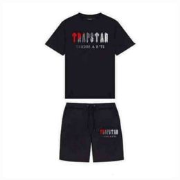 Trapstar mens shorts and t shirt set Tracksuits designer couples Towel Embroidery letter men's sets Womens Round Neck Trap Star Sweatshirt fst43