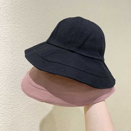 Wide Brim Hats Fashion Cotton Bucket Hat Summer All-match Fashion UV Protection Sun Hats for Women Casual Fisherman Hat Female Panama Bonnet G230224