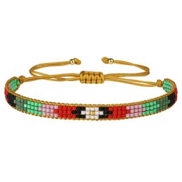 Link Chain KELITCH Miyuki Seed Bead Bracelets For Women Ethnic Style Handmade Woven Bracelet Braided Chain Couple Bangles Fashion Jewellery G230222