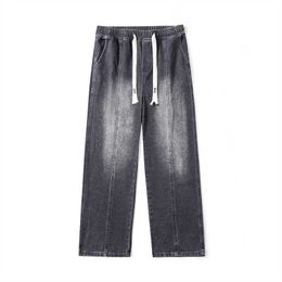 Jeans masculinos 2023 Primavera Novo jeans solto da rua coreana Baggy Legal Ponta de perna larga Y2K Hip Hop Fashion Casual Denim Pants Z0225