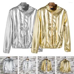 Men's Jackets Men Jacket Trendy Washable Long Sleeve Autumn Solid Zip-up Outerwear Gift For Dating Coat