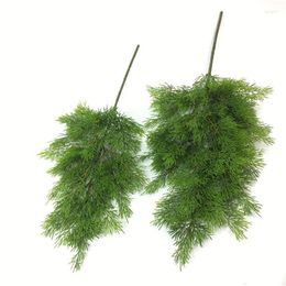 Decorative Flowers Artificial Plastic Green Cypress Tree Leaf Pine Needle Leaves Branch Christmas Wedding Home Office El Decoration