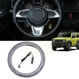 Steering Wheel Covers Car Heating Cover 12V Protector Winter Universal For Accessories F7C9