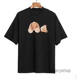 SS Mens Women Teddy Bear Printed T-Shirts Black White Pink Tee Men Womens Palm Top Short Sleeve Tees Designer Cotton ClothesGU0M