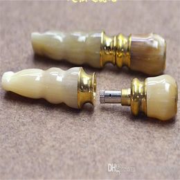 Smoking Pipes Natural horn Yanju authentic yellow horn mouthpiece super Philtre yellow horn holder