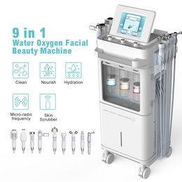 Microdermabrasion Deep Clean Skin Facial Equipment 9 in 1 White beauty skin bubble machine