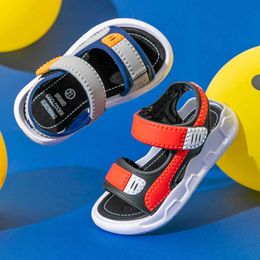 Sandals 2022 Children's Summer Boys Leather Sandals Baby Shoes Kids Flat Child Beach Shoes Sports Soft Nonslip Casual Toddler Sandals Z0225