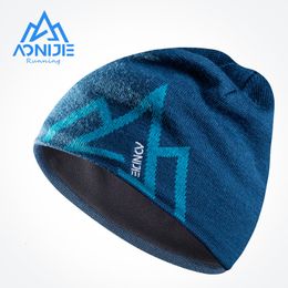 Cycling Caps Masks AONIJIE M31 M32 Men Women Unisex Warm Soft Wool Cap Sports Knit Beanie Hat Velvet Lining For Running Cycling Skiing Camping 230224