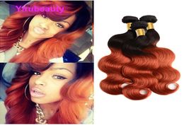 Indian Human Hair Body Wave 95100gpiece Virgin Hair Wefts 3 Bundles 1B 350 Dyed Hair Products 1b 350 Whole6169403