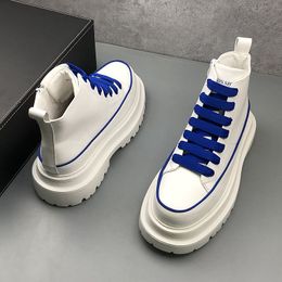 Dress Wedding Shoes Designer Party Spring Fashion Breathable High-top Casual Sneakers Round Toe Thick Bottom Business Leisure Walking Boots C205 84450