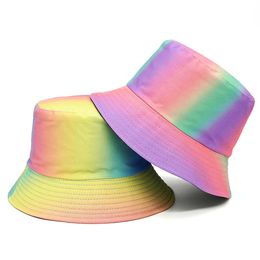 Wide Brim Hats New Fashion Fisherman Hat Men Women Bucket Hats Reversible Fishing Summer Sun Panama Hat G230224