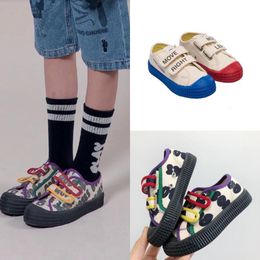 Sneakers In stock Bobo Novesta Casual Girls Boy Canvas Shoes Printed Fashion Children Non slip Spring Autumn Kids 230224