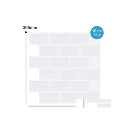 car dvr Wall Stickers Vividtiles 12X12 Inch Self Adhesive Waterproof Heatproof Vinyl Wallpaper 3D Peel And Stick Subway Tiles 10 Sheet 1007 Dhv0P