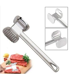 Meat Poultry Tools Household Stainless Steel Knock Loose Beef Mace Steak Tender Beat Hammer Kitchen Tenderizer 230224