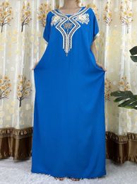 Ethnic Clothing Short Sleeve African Dashiki Abaya Floral Printing Solid Cotton Loose Caftan Lady Summer Maxi Casual Dresses Vestidos 230224