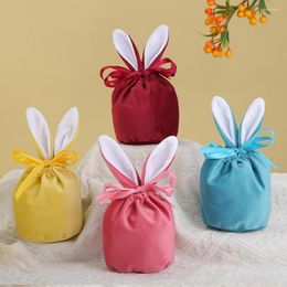 Shopping Bags Kawaii Easter Ears Velvet Bag Gift Box Sugar Wedding Candy Chocolate Creative Cute Decor