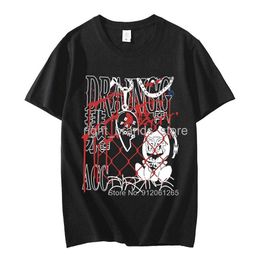 Men's T-Shirts T Shirt Bladee Drain Gang Merch T-shirt Nyaman Kasual Pria Kaus Lengan Pendek Gambar Cetak Album Musik Hip Hop Streetwear Harajuku0225V23