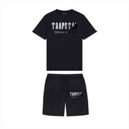 Trapstar mens shorts and t shirt set Tracksuits designer couples Towel Embroidery letter men's sets Womens Round Neck Trap Star Sweatshirt fst75