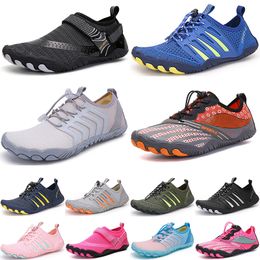 Homens mulheres esportes aqu￡ticos Sapatos de ￡gua de ￡gua branca cinza azul de praia ao ar livre rosa 025