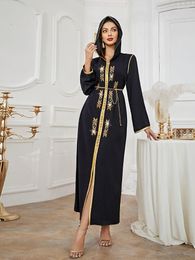 Ethnic Clothing Ramadan Eid Mubarak Black Abaya Dubai Pakistan Turkey Islam Muslim Prayer Dress Kaftans For Women Djellaba Robe Femme