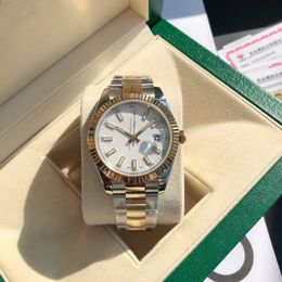 With original box 41mm mans Woman luxury watch Datejust Date President gold Diamond Dial Asia 2813 Movement Mechanical Automatic Man's Watches Montre De Luxe 67