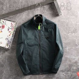 Men's Jackets Designer Jacket Men Women Autumn Business Cardigan Coat Stand Collar Double-sided Plaid Windbreaker Outdoor Sportswear Lyro