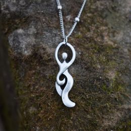 Chains SanLan 1pcs Wicca Spiral Woman Goddess Necklace
