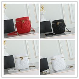 Designer Luxury Vanity Case Mini Makeup Cosmetic leather vertical Crossbody Bag Shoulder Bag 649779 Pouch