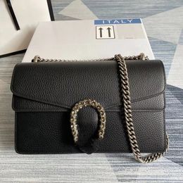 5A Super Quality Shoulder Bag Purses Designer Woman Handbag Genuine Leather Chain Crossbody Bags Fashion Canvas Luxury Tote Messenger Bags 28cm EFFINI STORE