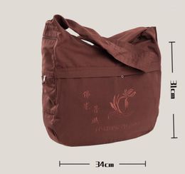 Duffel Bags Buddhism Supply Canvas Handbag Shoulder Bag Sachet Buddhist Pocket 34x31cm