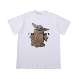 Designer Luxury Balencigas Classic Fashion Alien Digital Printing Short-sleeved Casual Versatile T-shirt For Men And Women