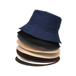 Wide Brim Hats Solid Color Casual Bucket Hats for Women Outdoor Sunscreen Fishing Bucket Hats Men's Cotton Fisherman Hat Summer Sun Cap G230224