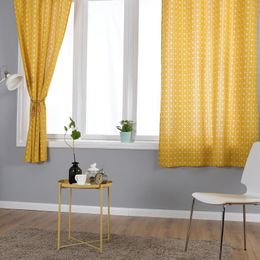 Curtain Semi-Shading Cotton Linen Window Simple Modern Geometric Grommets Top Flat Cover Built-in Blackout For Home