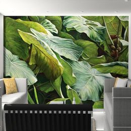 Wallpapers 3D Wallpaper Southeast Asian Tropical Rain Forest Green Leaves Po Wall Murals Living Room Theme El Backdrop Cloth 3 D