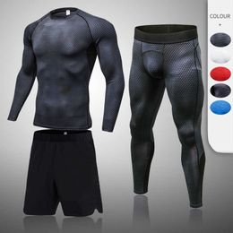 Men's Tracksuits Ski Thermal Underwear For Men Male Thermo Clothes Compression Set Thermal Tights Winter Leggings Basketball Suit Quick Dry Z0224