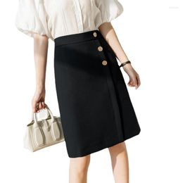 Skirts Elegant Ladies A-line Mini Bodycon Skirt Knee Length High Waist Work Office Midi